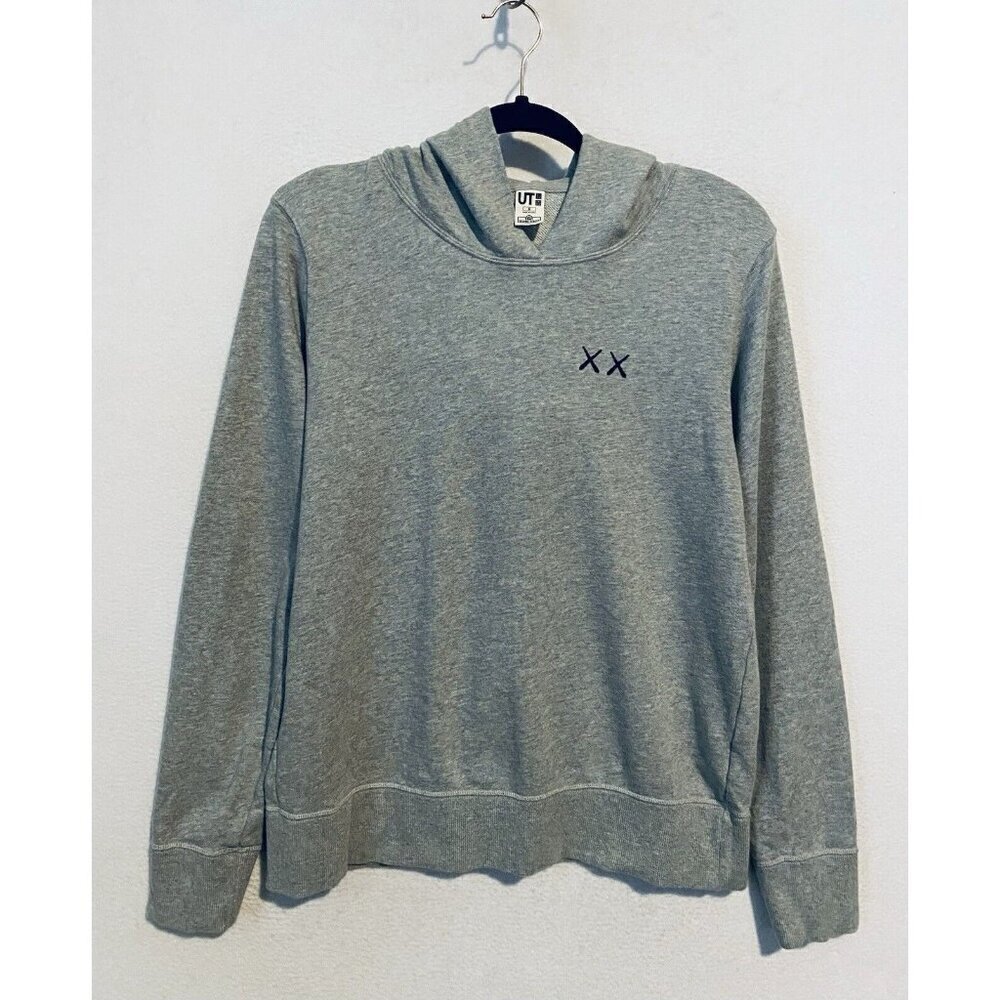 Kaws X Uniqlo X Sesame Street Hoodie Womens Medium Gray Sweatshirt Big Bird